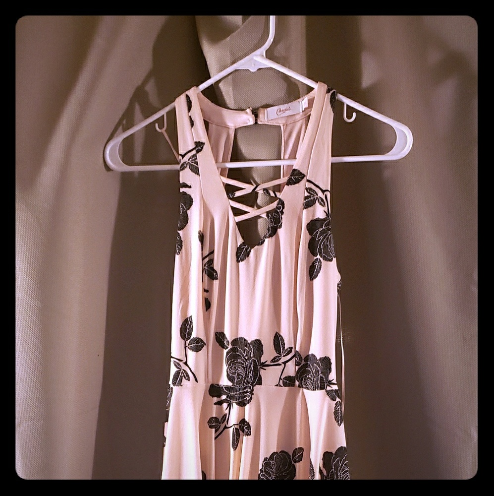 Pink floral dress